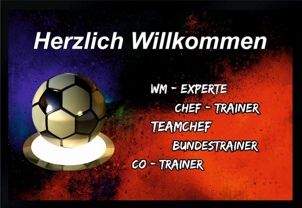 Fußmatte Schmutzfangmatte Fussball Trainer Experte Teamchef F219 60x40 cm