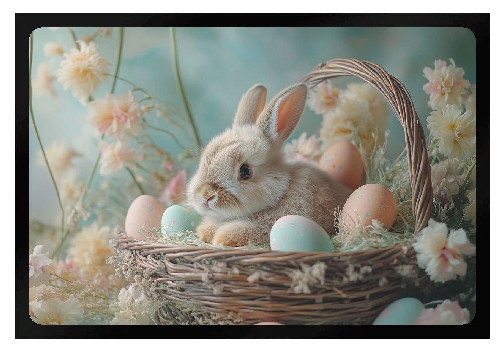 Fußmatte Ostern Hase Ostereier Kaninchen F2620 60x40 cm