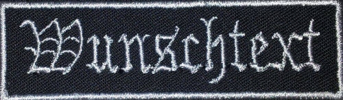 Namensschild Wunschtext gestickt Namensband Aufnäher Patch 8cm (10) blau