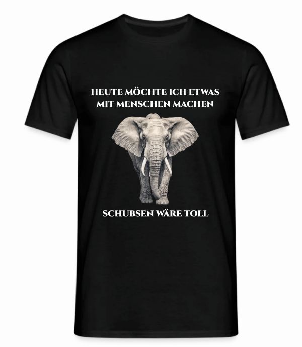 T-Shirt Ich möchte mit Menschen ... schubsen T0006 3XL