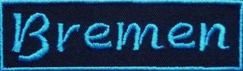 Bremen Aufnäher gestickt Patch Biker Firma versch. Farben (205) weiß
