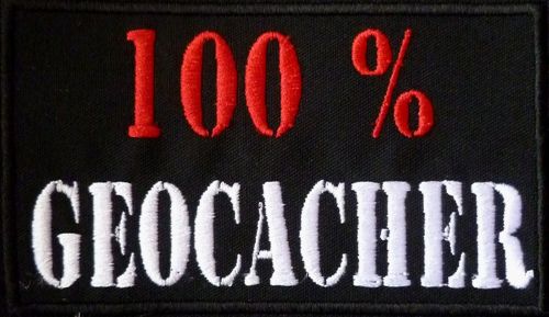 100 Prozent Geocacher .... Aufnäher Patch 12x7 cm (860)