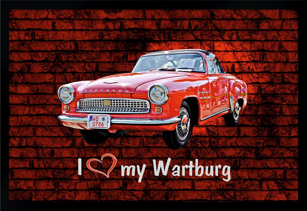 Fußmatte Schmutzfangmatte Mein Wartburg F326 60x40 cm