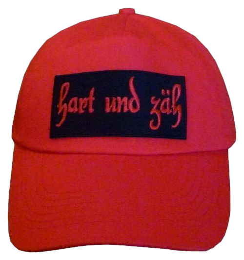 Basecap Cap bestickt .. hart und zäh...  in rot (744)