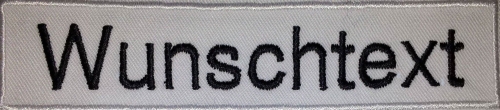 Namensschild individ. gestickt Namensband Aufnäher Patch 12x2,5 cm (8) blau