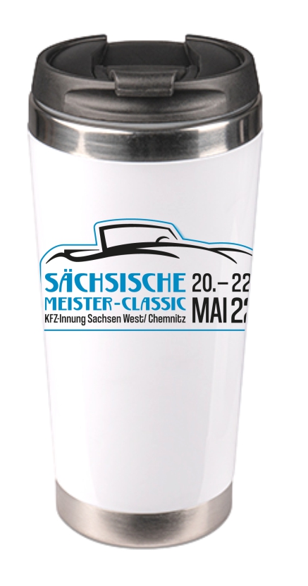 Coffee-Becher to go zur 2. Sächsischen Meister Classic Oldtimer Rallye