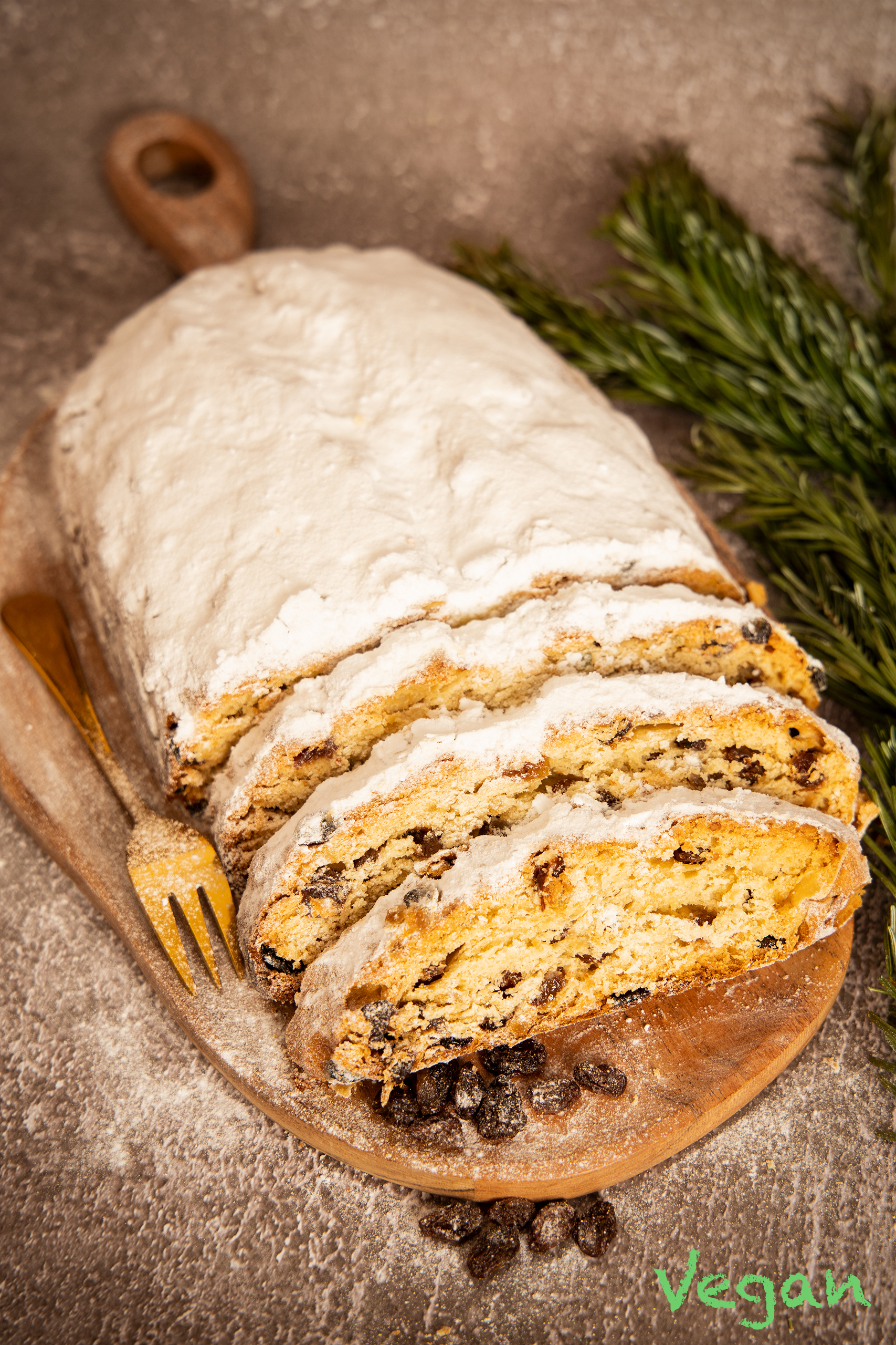 veganer Christstollen / Rosinenstollen aus Erzgebirge 1000g vom Traditionsbäcker