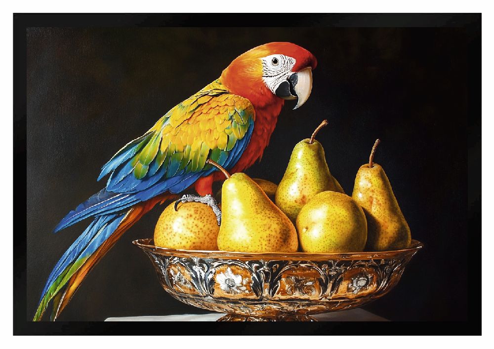 Fußmatte Papagei Ziergeflügel mit Birnen F2639 60x40 cm