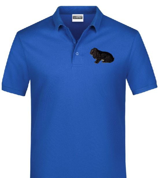 Polo-Shirt bestickt mit Deutscher Widder chinchillaf. P2037 anthrazit 3XL