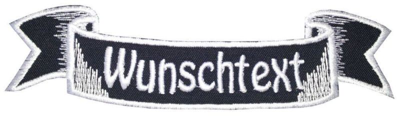 Aufnäher Patch 15 cm Wunschtext z.B. Firma Verein Name Bike (6) blau