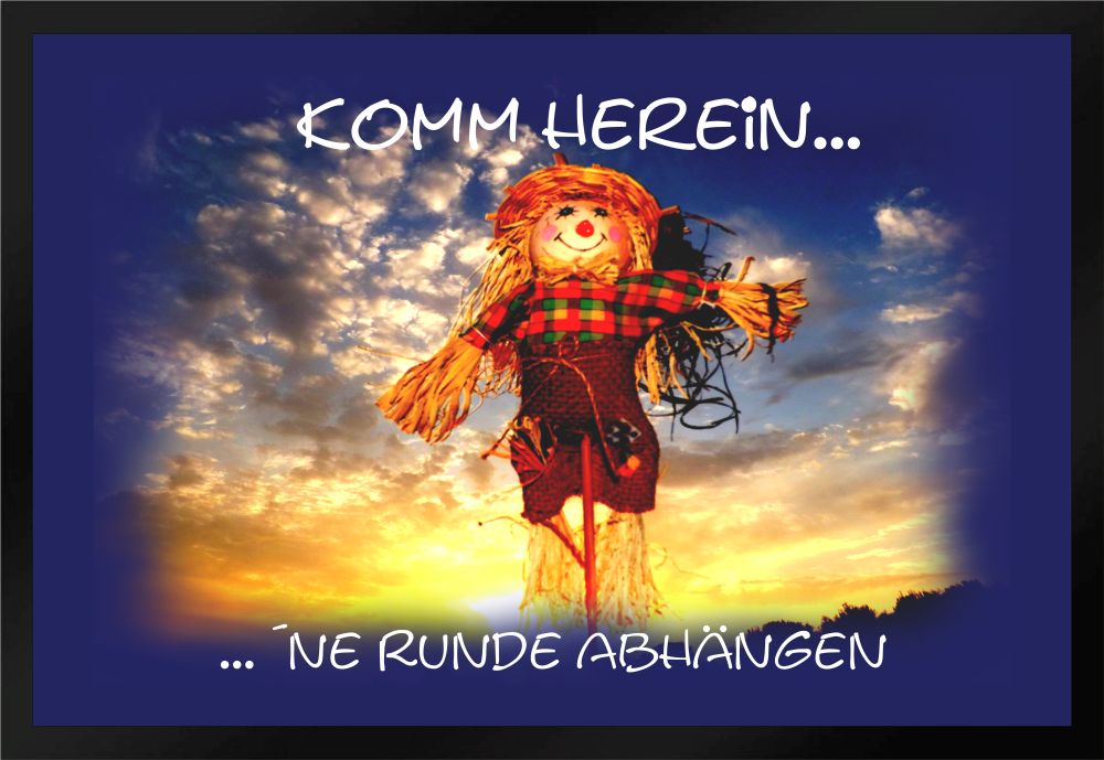 Fußmatte Schmutzfangmatte  Komm herein ´ne Runde abhängen F681 60x40 cm