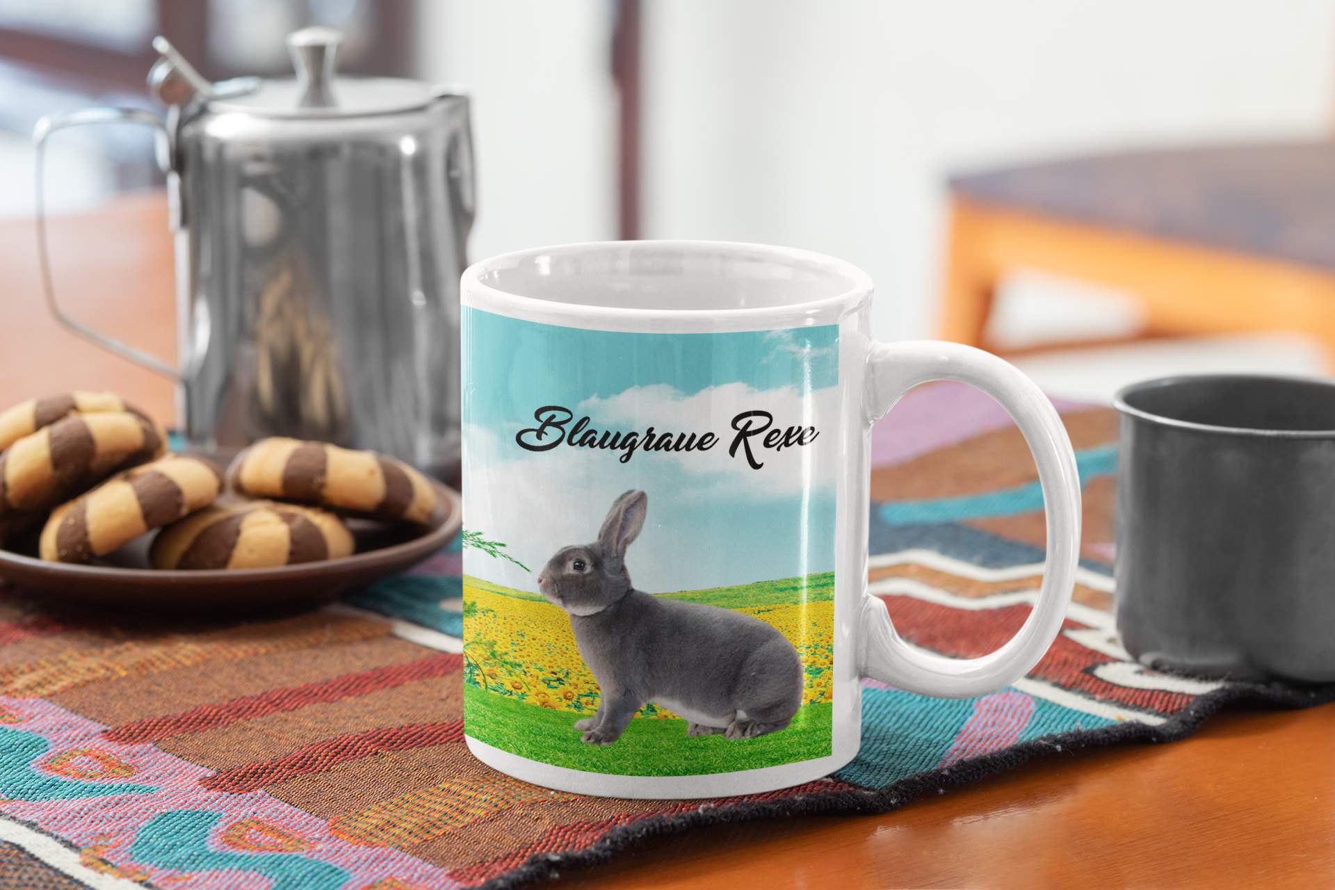 Kaffeetasse Tasse Kaninchen Blaugraue Rexe T45