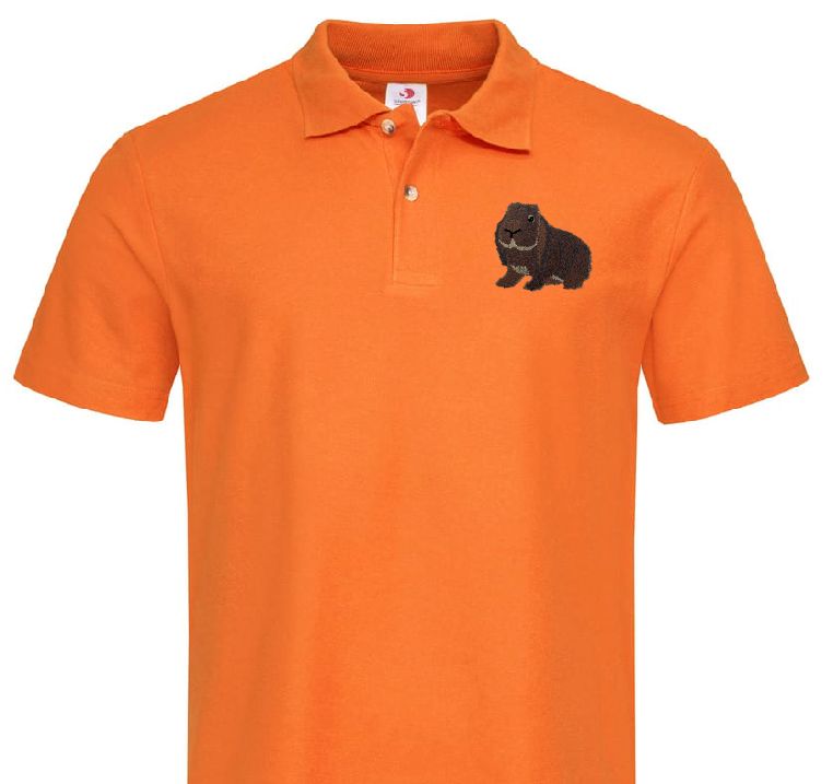 Polo-Shirt bestickt mit Deutscher Widder wildfarbig P2027 anthrazit 3XL