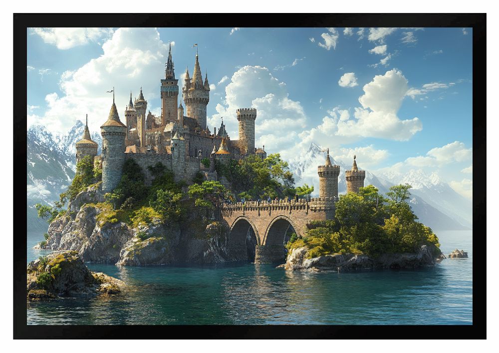 Fußmatte Schloß auf Insel F2654 60x40 cm