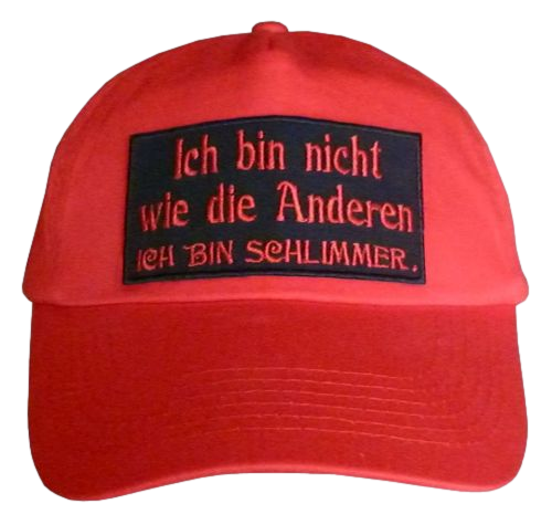 Basecap Cap bestickt ...Ich bin nicht wie die anderen.. in rot  (748)