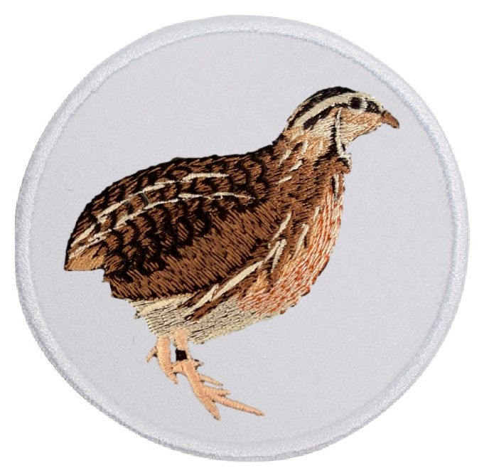 Japanische Legewachtel wildfarbig  ... Aufnäher Patch 8 cm (2003)