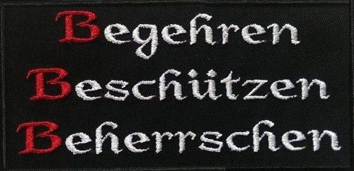 Aufnäher Begehren Beschützen Beherrschen Patch (118)
