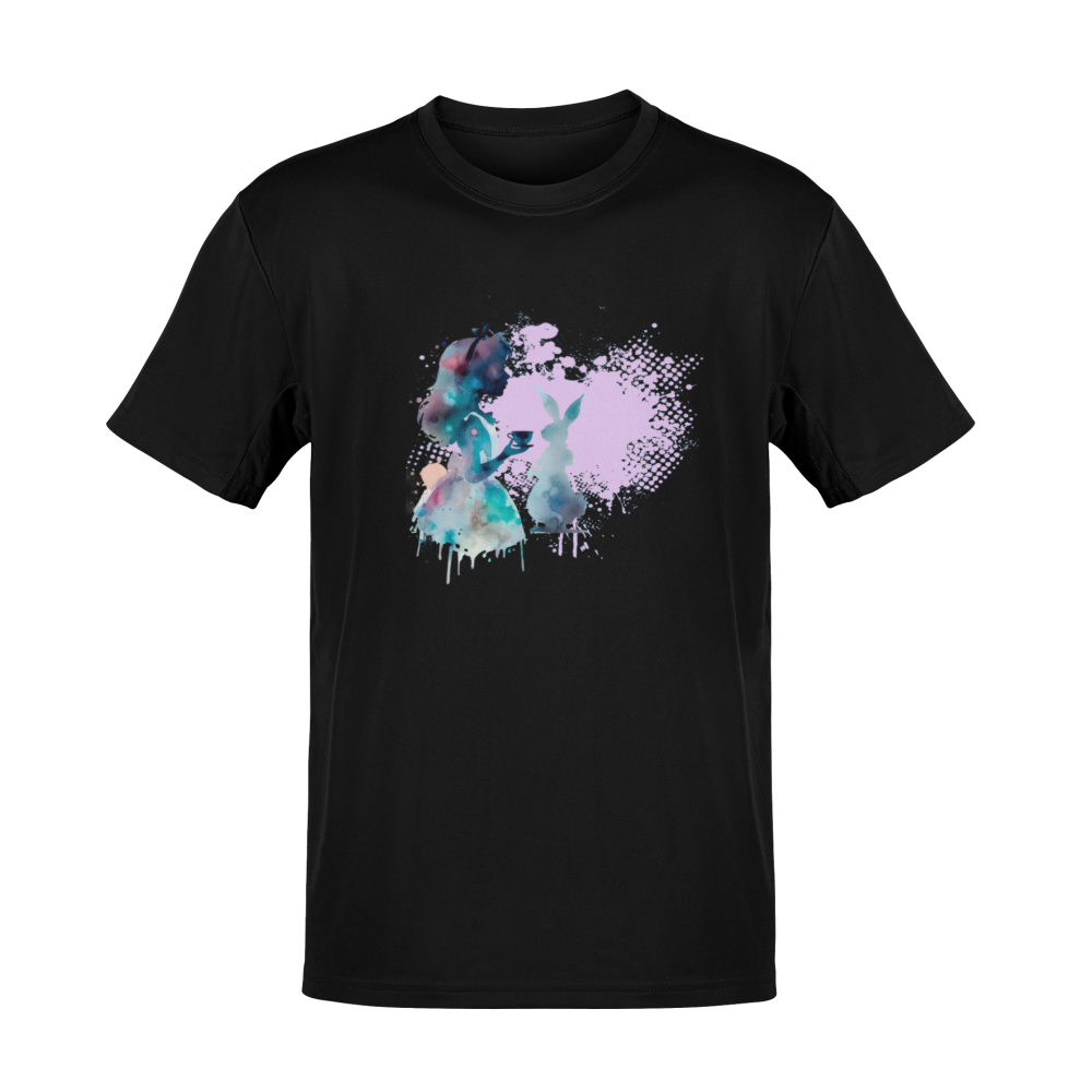 T-Shirt ALICE MIT WEISSEN KANINCHEN WUNDERLAND Sprüche Funshirt TS0709D 3XL