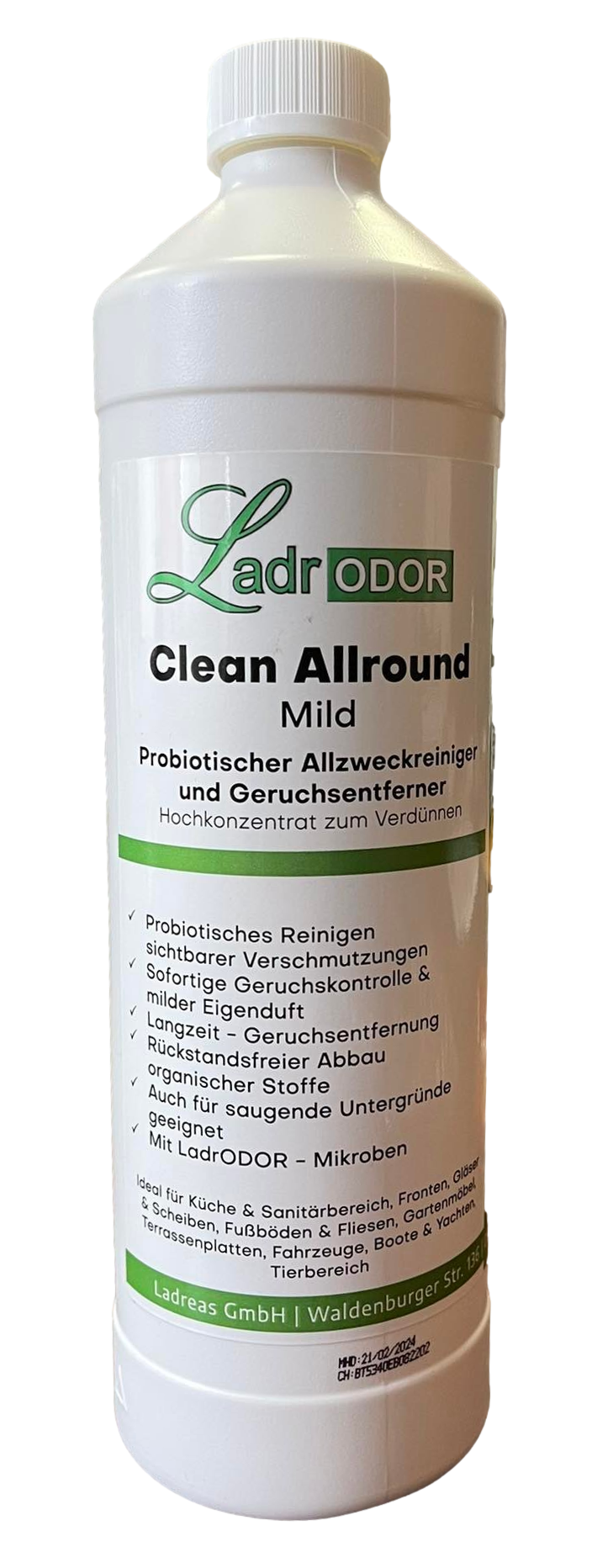 Ladrodor Clean Allround Konzentrat probiotischer Reiniger und Geruchsentferner