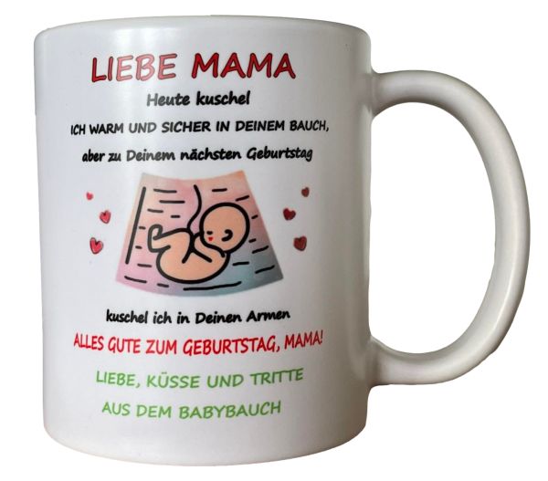 Kaffeetasse Kaffeebecher  Tasse Mama Schwangere Geburtstag T19