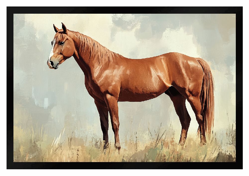Fußmatte braunes Pferd Schmutzfangmatte F2644 60x40 cm