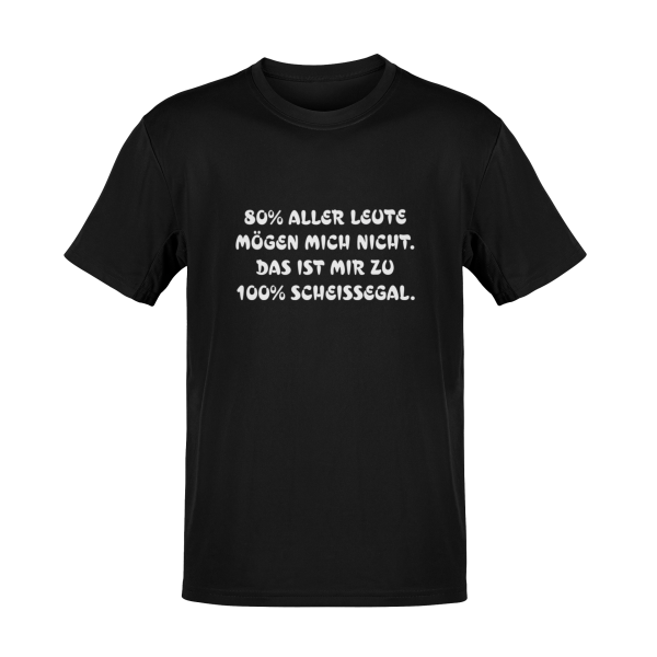 T-Shirt 80% aller Leute mögen mich nicht Shirt Funshirt Spruch TS0168U 3XL