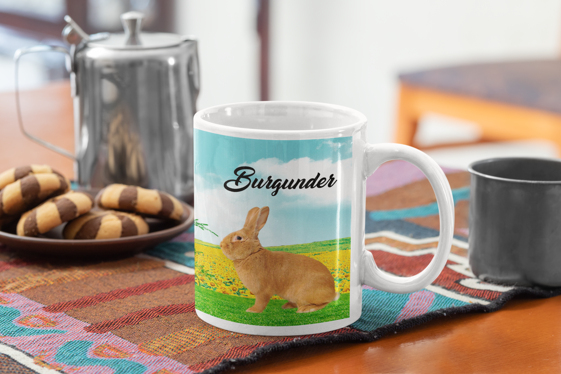 Kaffeetasse Tasse Kaninchen Burgunder T48