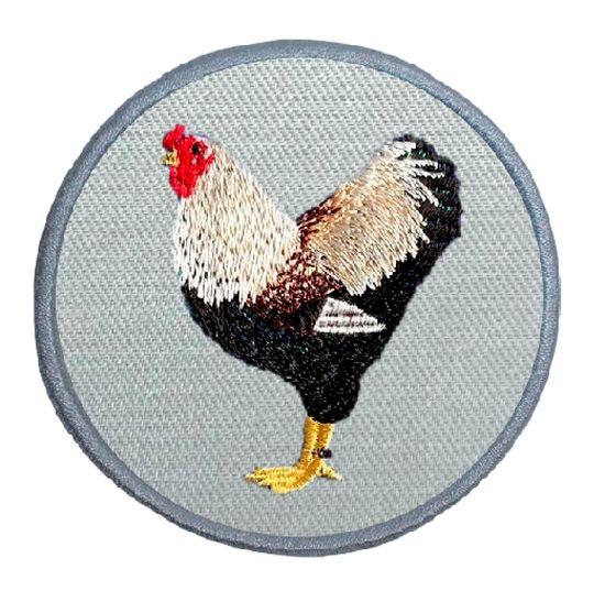 Deutsche Wyandotte lachsfarbig ... Aufnäher Patch 8 cm (2068)