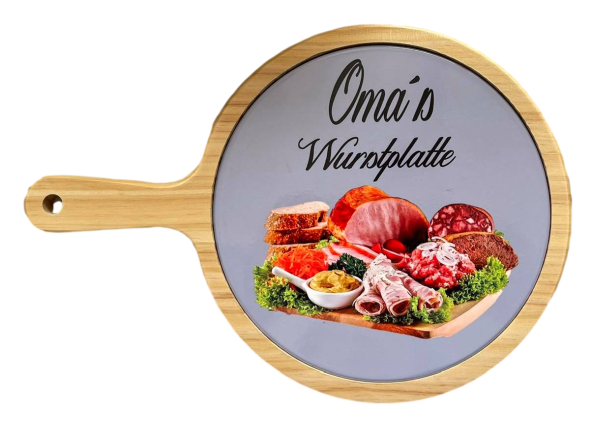 Käseplatte Wurstplatte Käsebrett Oma Untersetzer