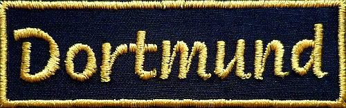 Dortmund Aufnäher gestickt Patch Biker Firma versch. Farben (218) weiß