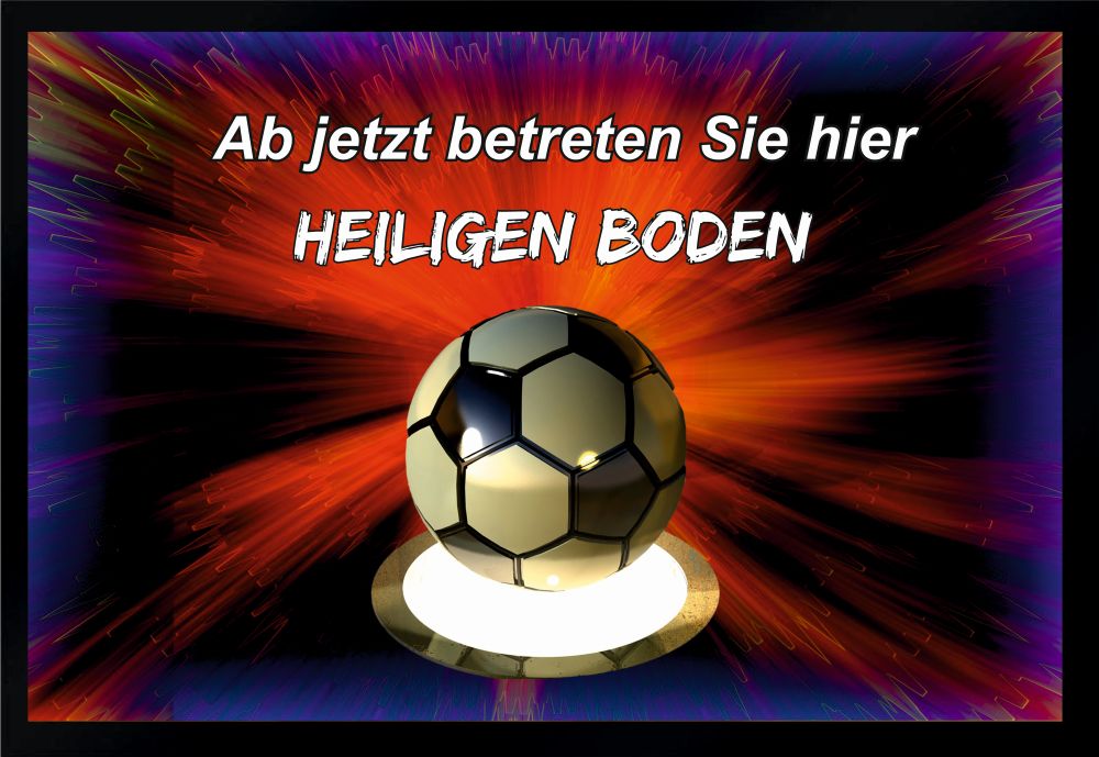 Fußmatte Schmutzfangmatte Fussball Heiliger Boden F217 60x40 cm