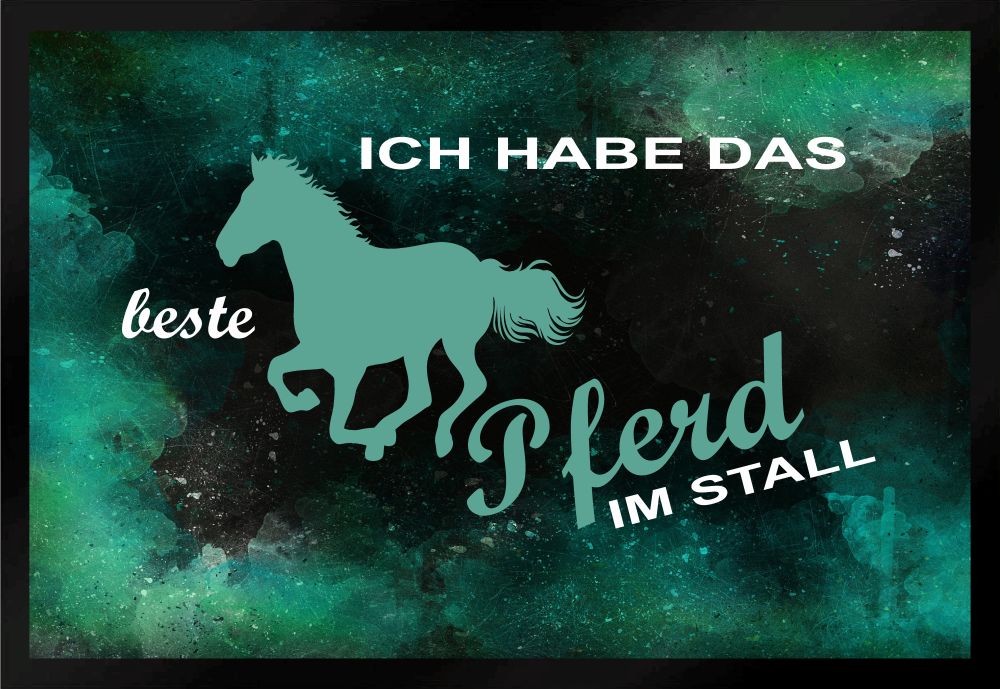 Fußmatte Schmutzfangmatte Ich habe das beste Pferd im Stall F812 60x40 cm