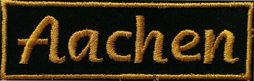 Aachen Aufnäher gestickt Patch Biker Firma versch. Farben (445) weiß