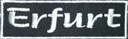 Erfurt Aufnäher gestickt Patch Biker Firma versch. Farben (491) weiß