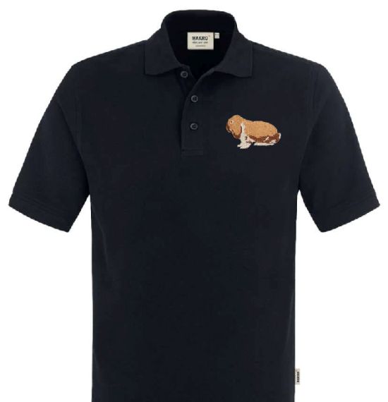Polo-Shirt bestickt mit Dt. Widder thüringer weiß P2024 anthrazit 3XL