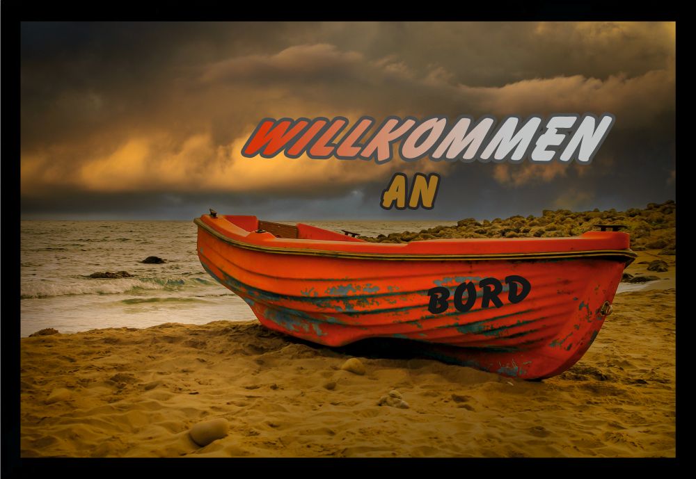 Fußmatte Schmutzfangmatte  Willkommen an Bord F959