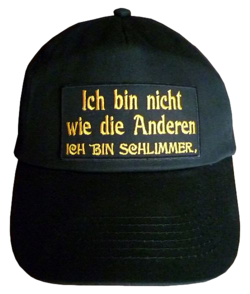 Basecap Cap bestickt - Ich bin nicht wie die anderen - schwarz (748-2)