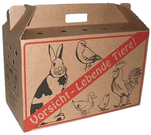 Transportkarton ,Faltkarton für Tiertransport Geflügel Kaninchen