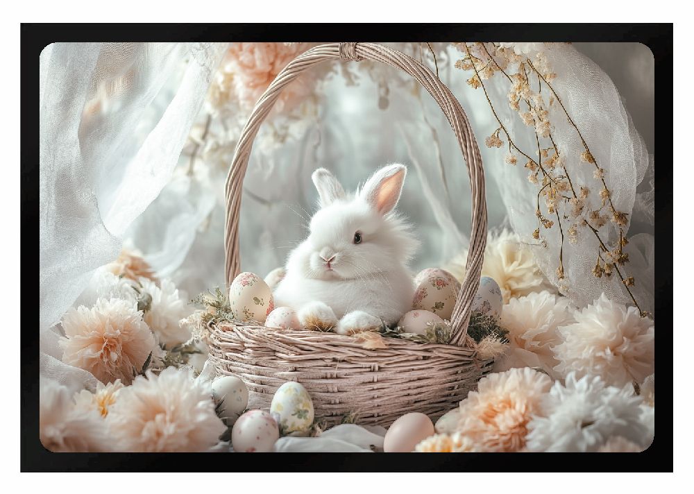 Fußmatte Ostern Osterhase Hase Ostereier Kaninchen F2622 60x40 cm