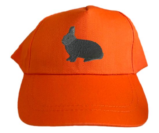 Basecap bestickt .. Kaninchen Blauer Wiener MB2060 grau