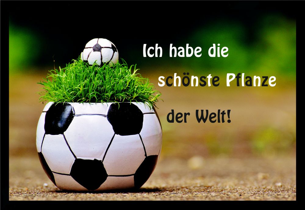 Fußmatte Schmutzfangmatte Fußball schönste Pflanze der Welt F995 60x40 cm