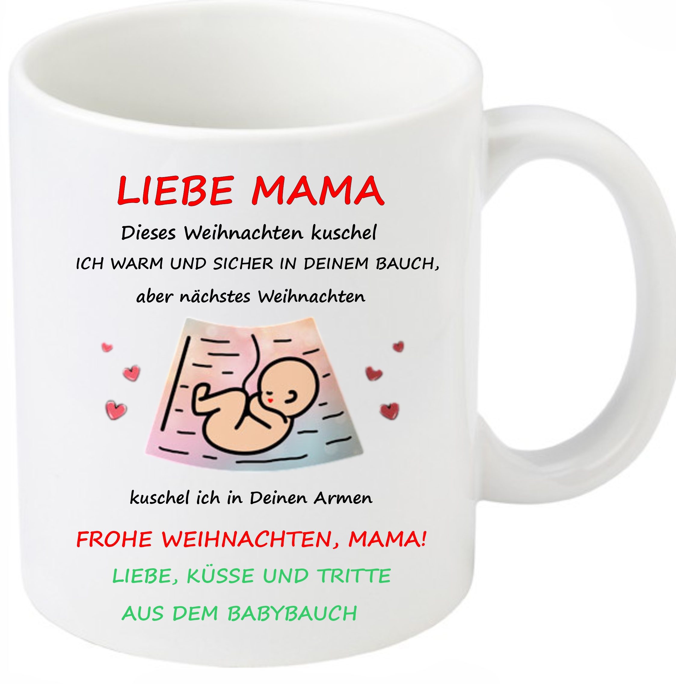 Kaffeetasse Kaffeebecher  Tasse Mama Schwangere Weihnachten T16