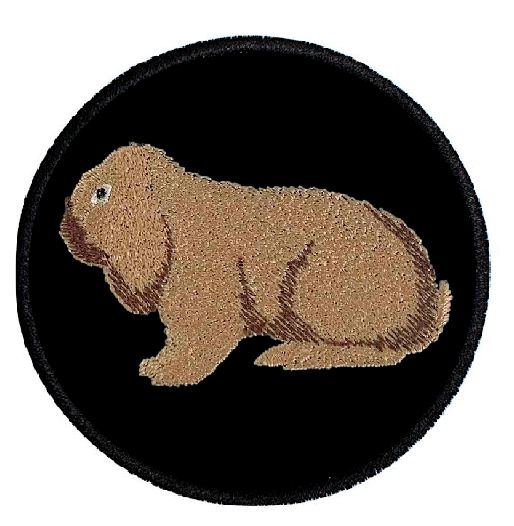 Kaninchen Deutscher Widder thüringerfarbig ... Aufnäher Patch 8 cm (2032)